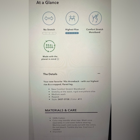 EUC American Eagle Ripped Highest Waist ‘90s Flare Jean in True Rinse Size 6 - Picture 4 of 11